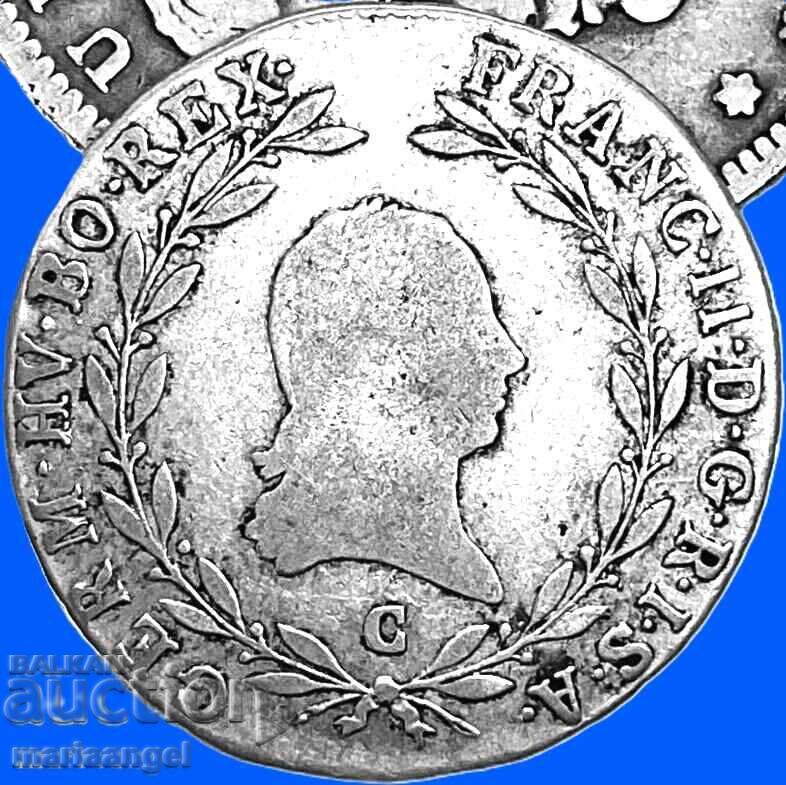 Cehia 20 creițari 1804 Austria C - Praga Franz II R - 6