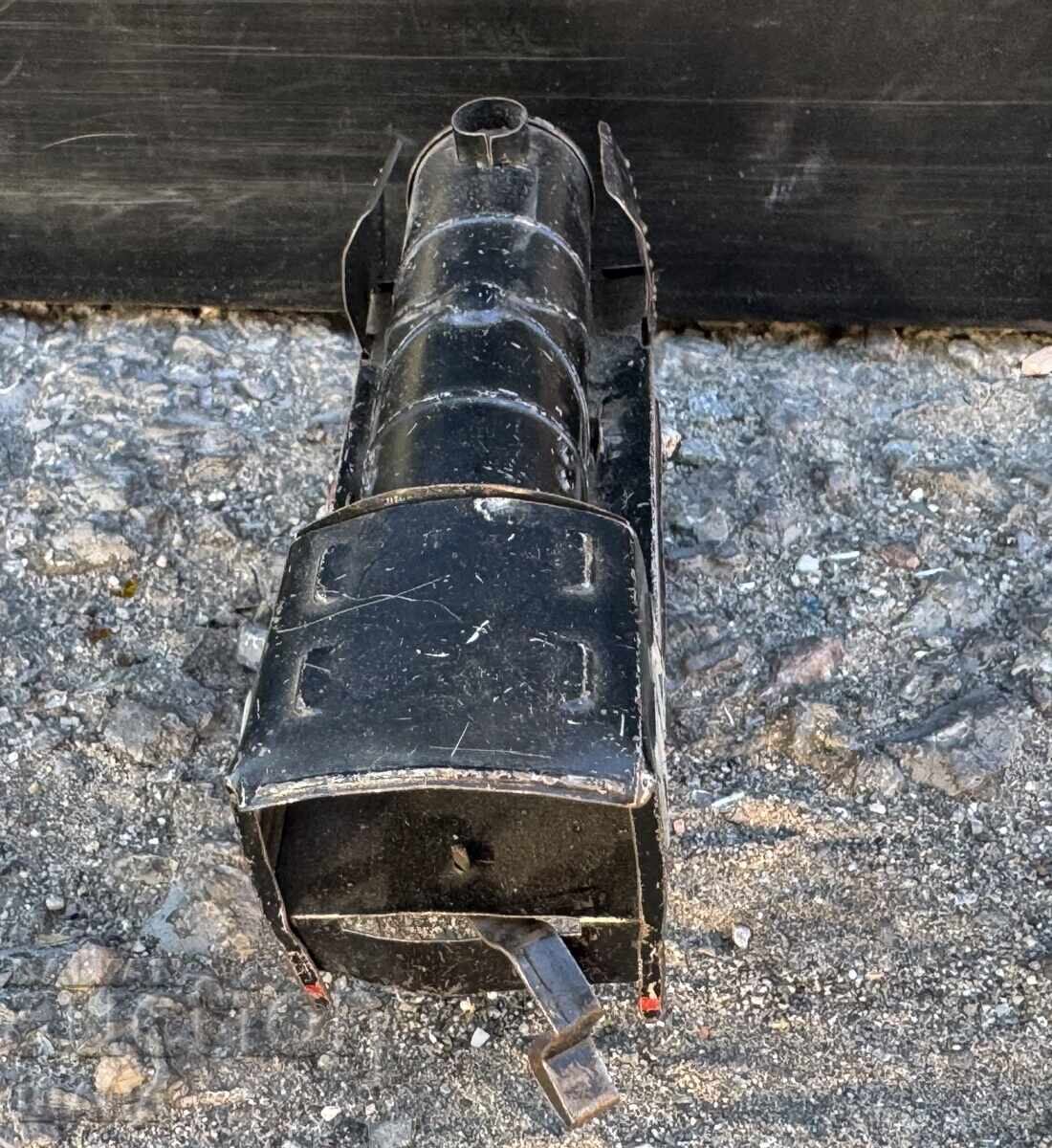 Livrarea Jucărie mecanică veche germană din metal, tren, locomotivă