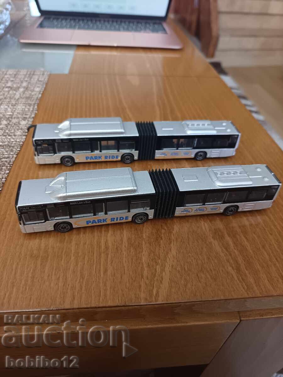 Set autobuze Majorette - City Bus 2 pentru 10