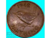 1 Farthing 1942 Marea Britanie George VI bronz