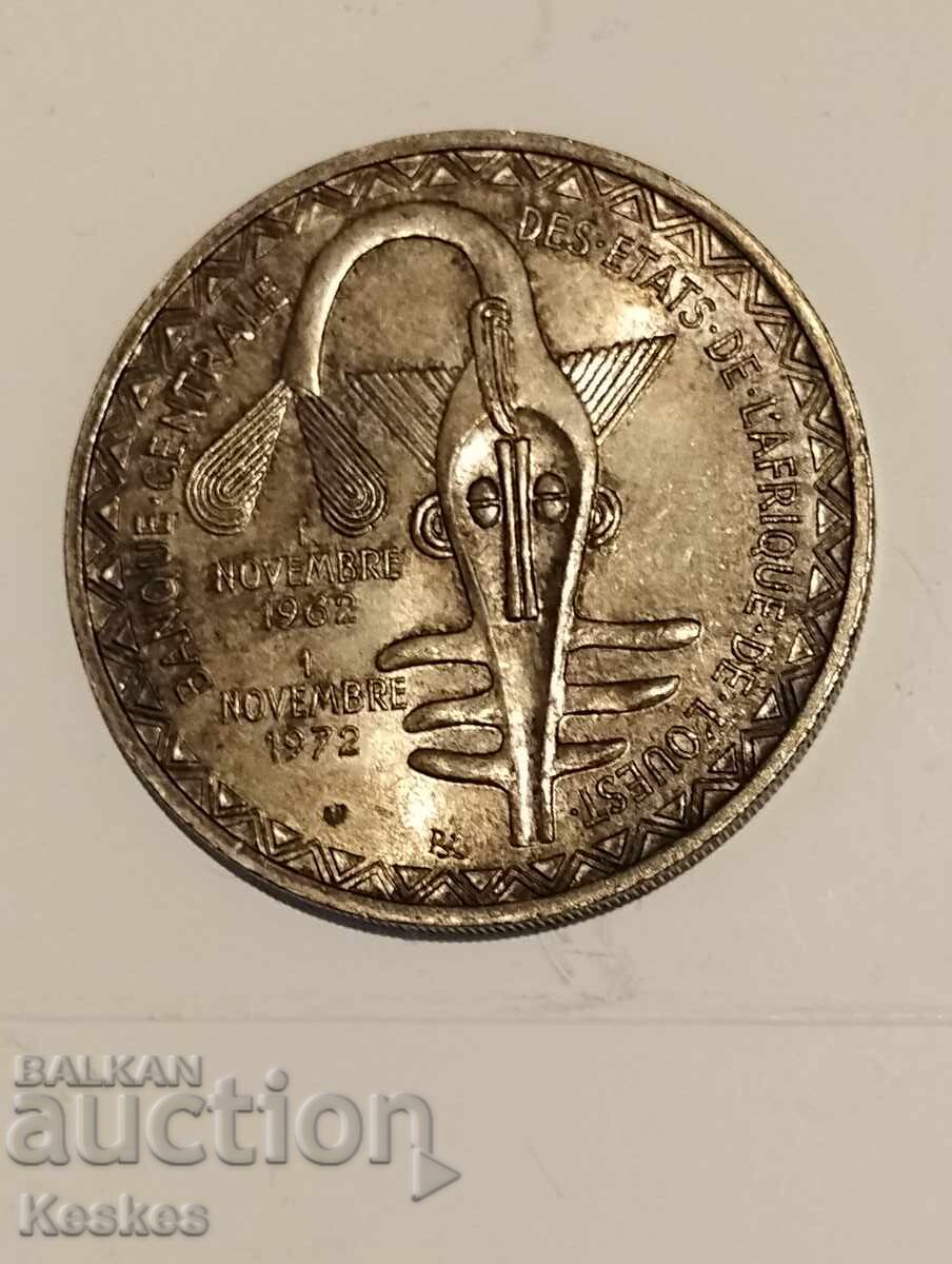 Licitație Statele Africii de Vest 1972 500 franci