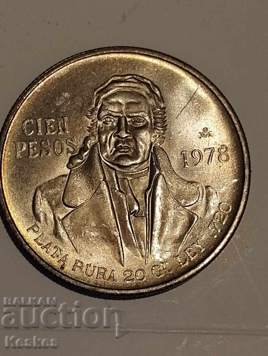 Mexic 100 pesos 1978 cu preț € 55.00 | 107.57 BGN