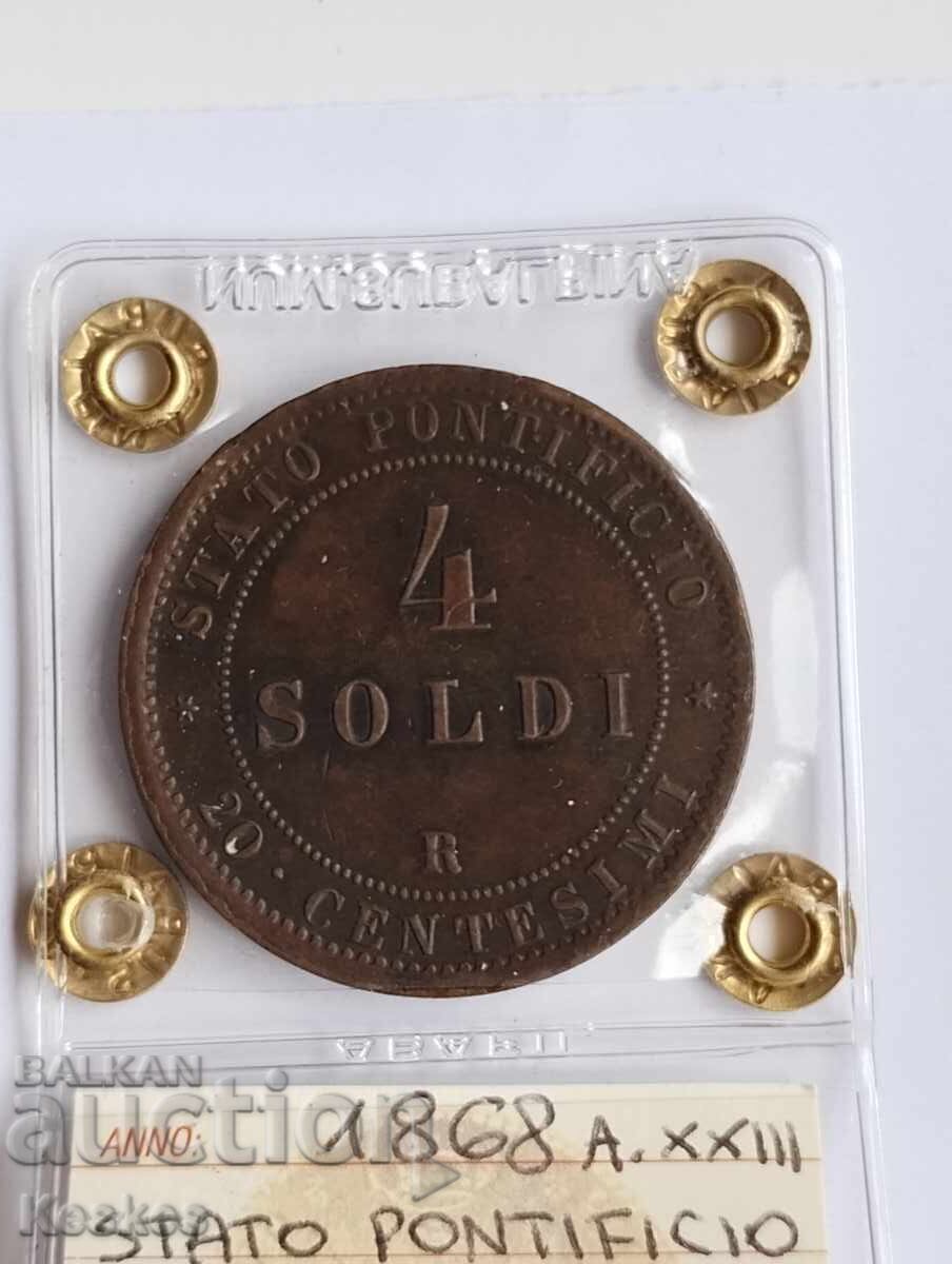 Delivery of Vatican 4 soldi 1868