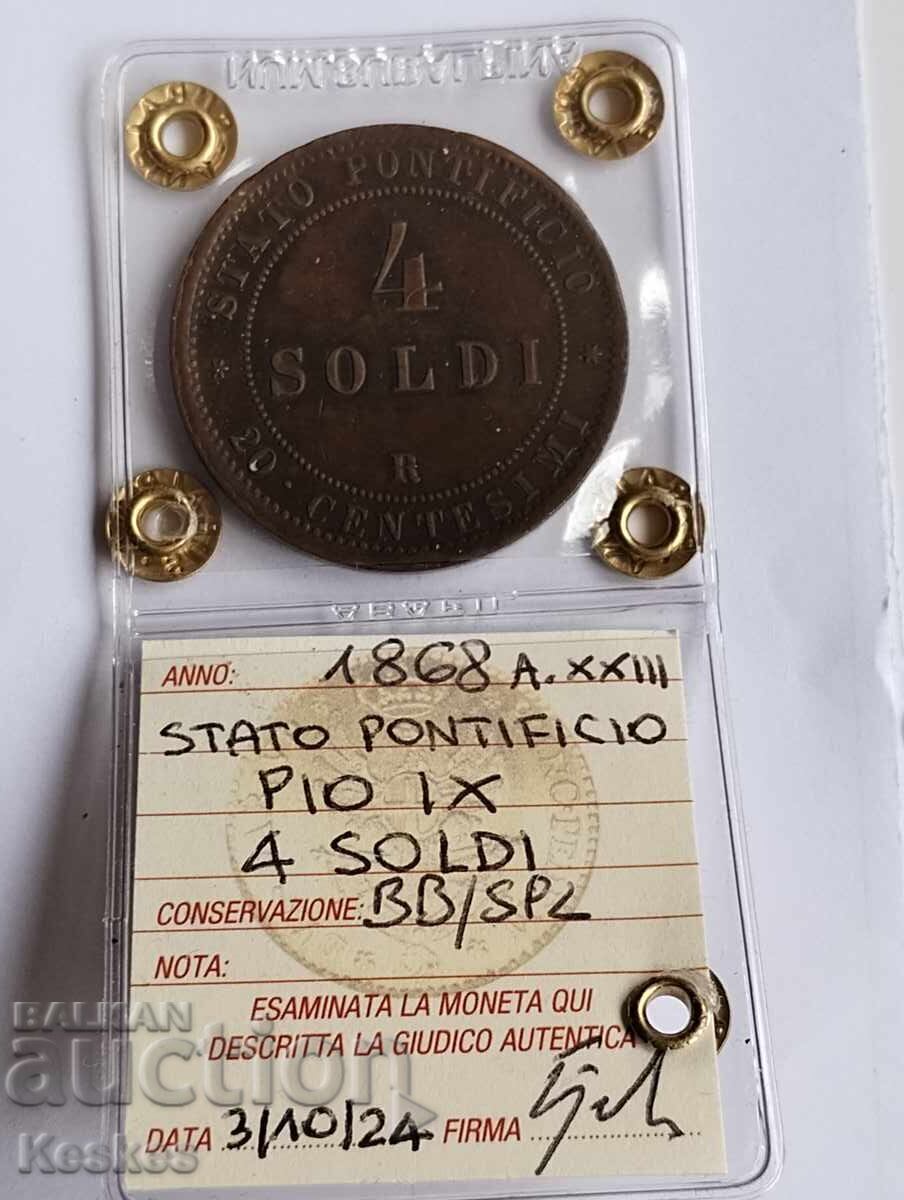 Vatican 4 soldi 1868