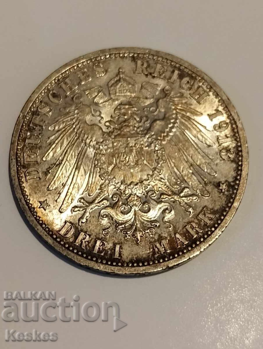 Germania Prusia 2 și 3 mărci 1913 - 7