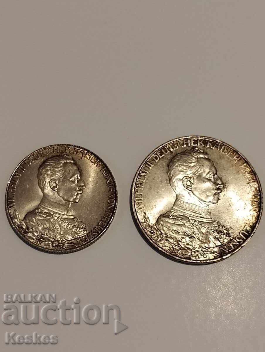 Germania Prusia 2 și 3 mărci 1913