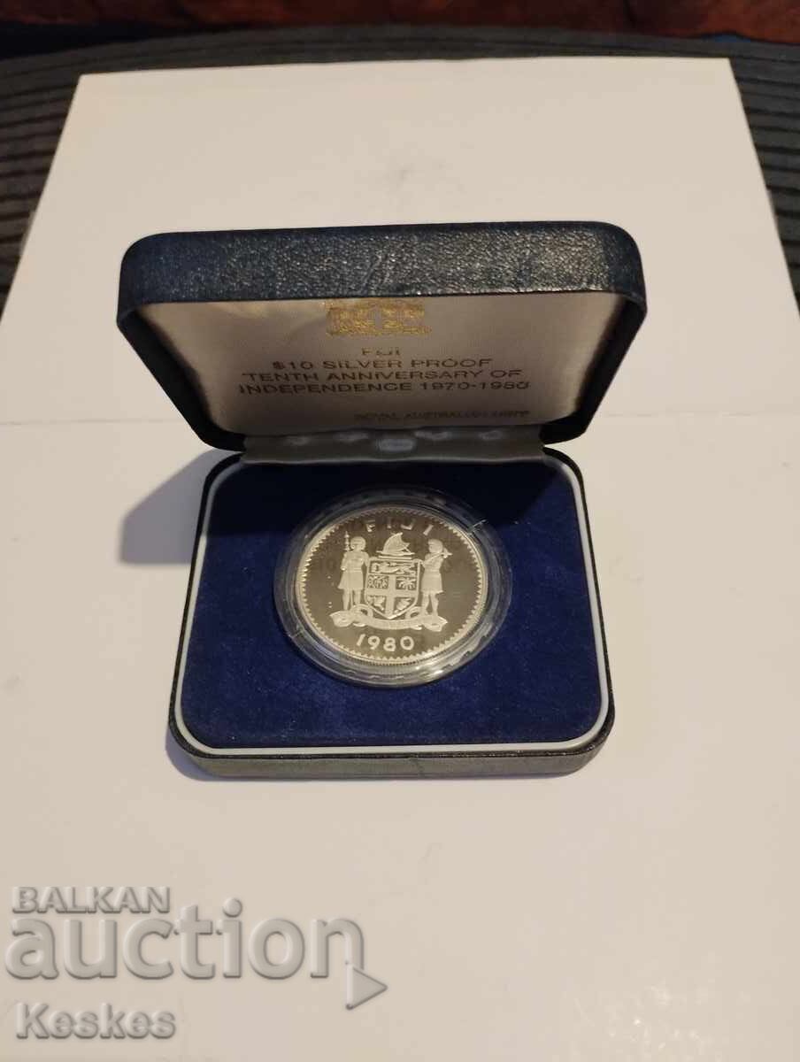 Auction Fiji 10 dollars 1980 Auction Fiji 10 dollars 1980