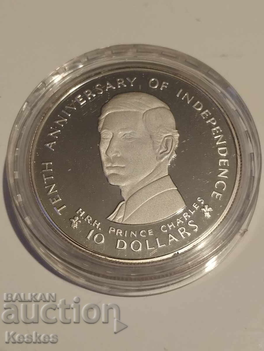 Fiji 10 dollars 1980