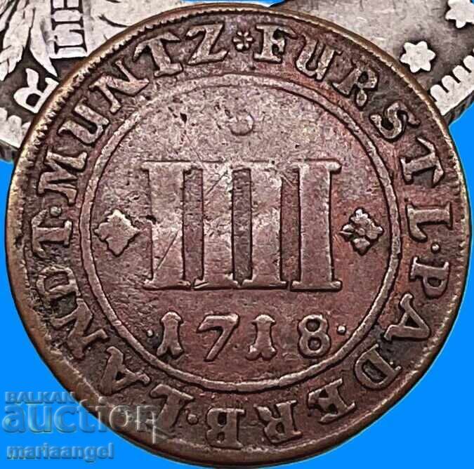 4 пфенига 1718 Германия Епископство Падерборн 2,28г - 7 4 пфенига 1718 Германия Епископство Падерборн 2,28г - 7