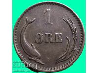 Danemarca 1883 1 ore øre Christian IX bronz