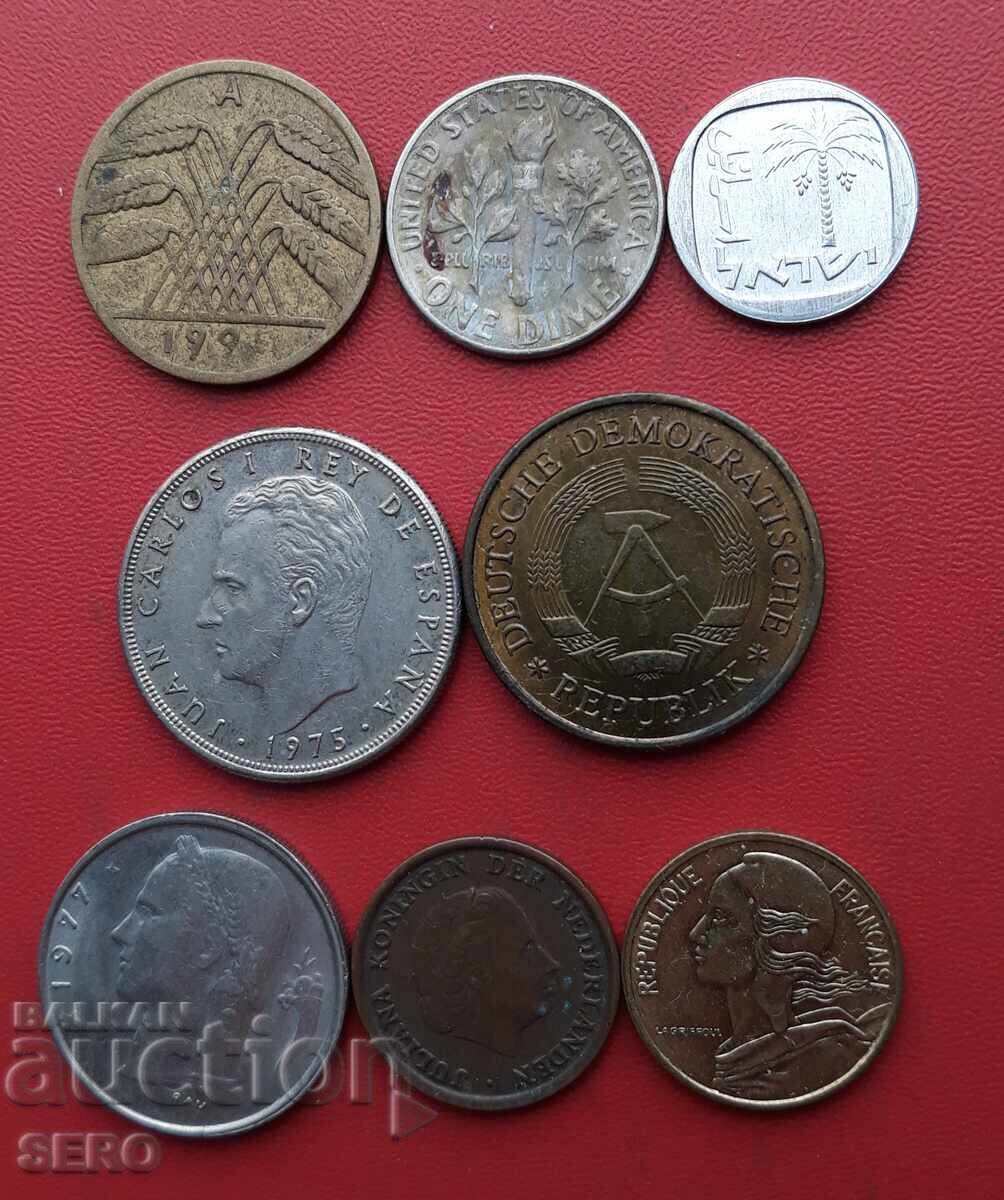 Lot mixt de 8 monede cu preț € 0.50 | 0.98 BGN