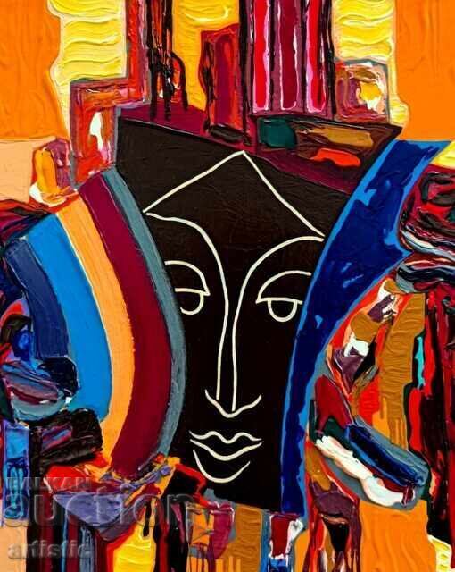 Livrarea Dimitar Kirov, compoziție picturală - "Teologul"