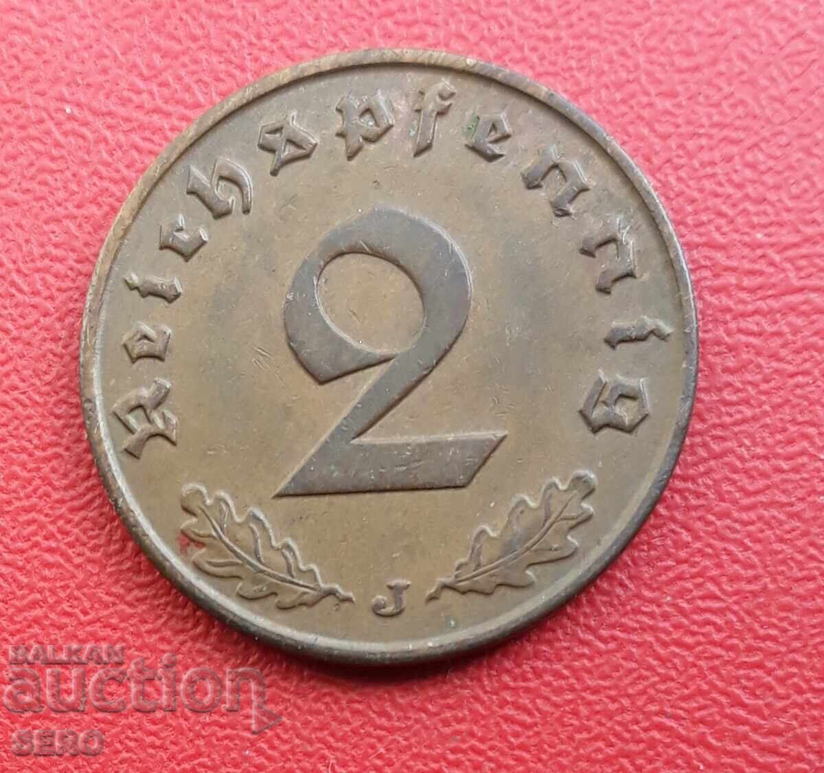Germany-Third Reich-2 Pfennig 1939 J-Hamburg with price € 1.51 | 2.95 BGN