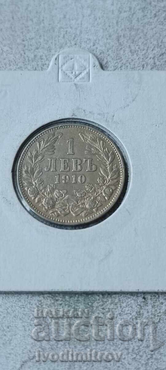 1 левъ 1910 Сребро