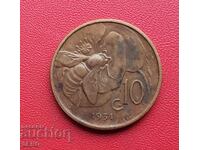Italia-10 cenți 1931-foarte bine păstrată