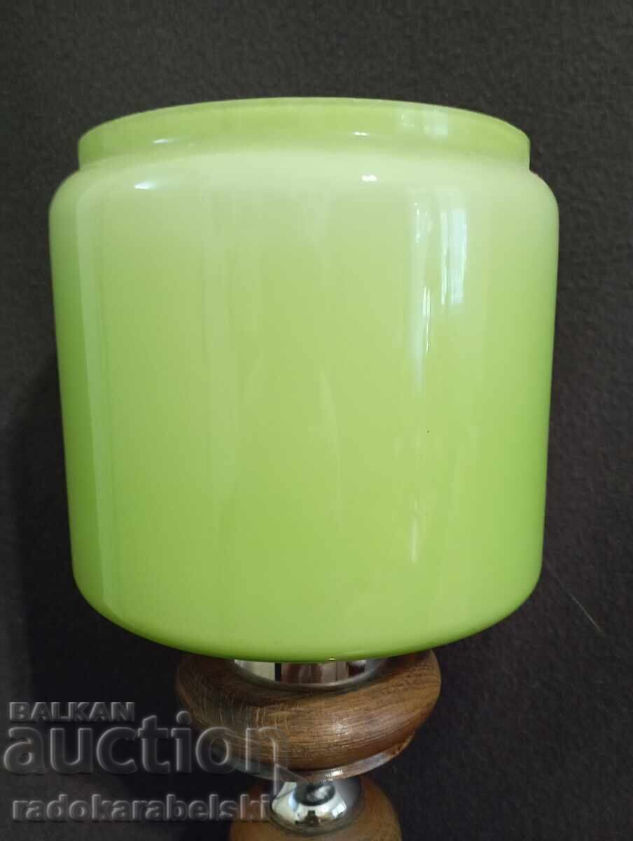 Livrarea Set de două lămpi cu abajururi din sticlă verde Livrarea Set de două lămpi cu abajururi din sticlă verde