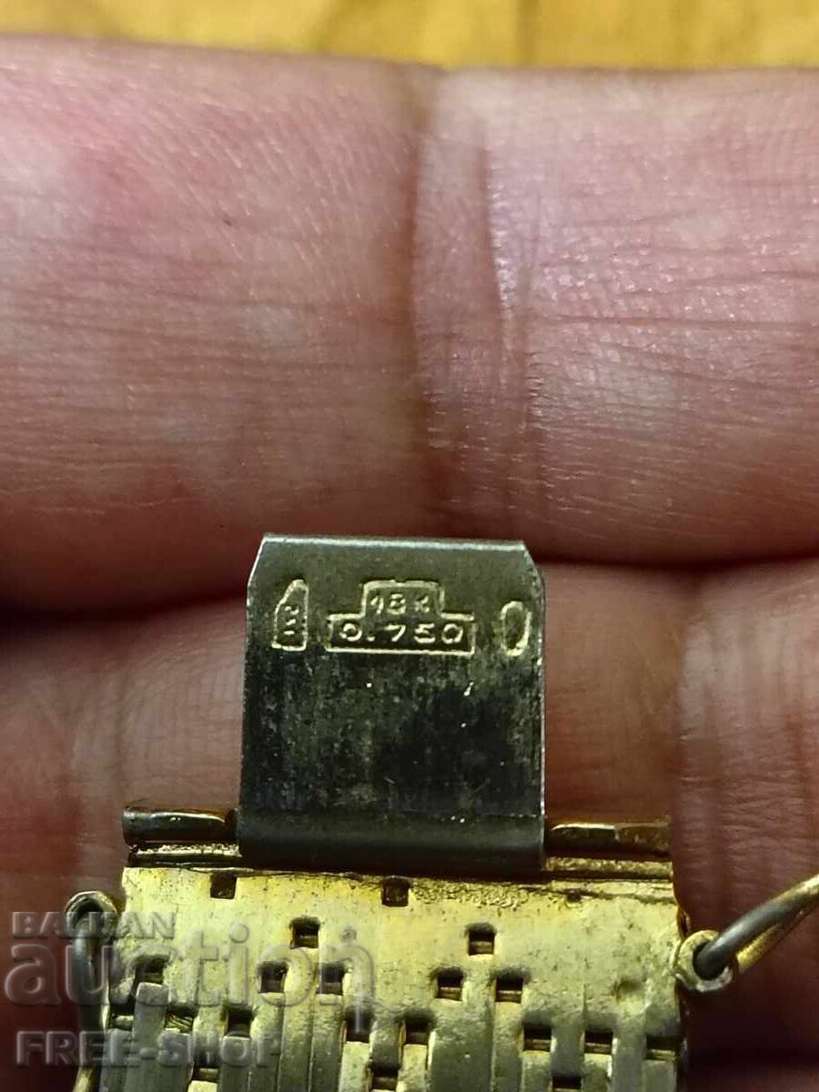 Παλιό βραχιόλι double με σφραγίδα 18k 750 από τη δεκαετία του '60 - 7