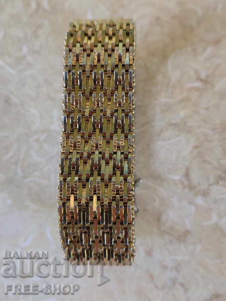 Παλιό βραχιόλι double με σφραγίδα 18k 750 από τη δεκαετία του '60