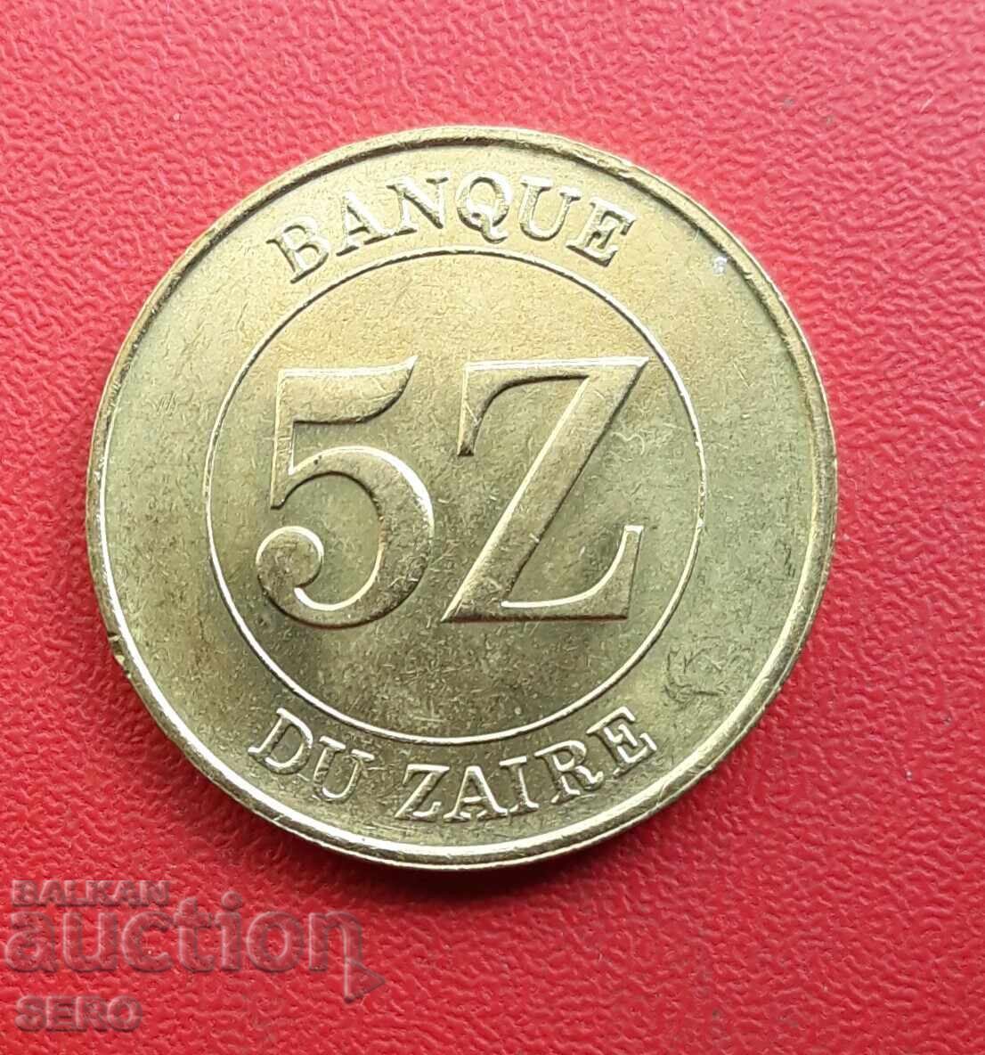 Zaire 5 Zaires 1987