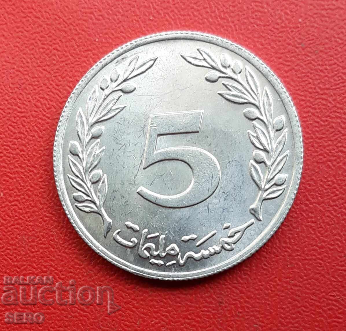 Tunisia-5 millimes 1983-excellent condition