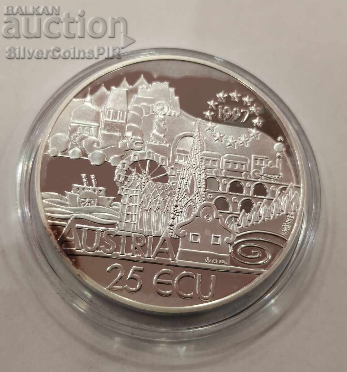 Argint 25 ECU Franz Schubert 1997 Austria - 6