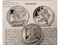 Argint 25 Ecu Prietenia cu Rusia 1997 Țările de Jos