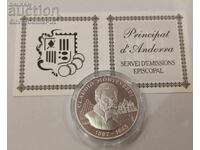 Argint 10 Dinari Claudio Monteverdi 1998 Andorra