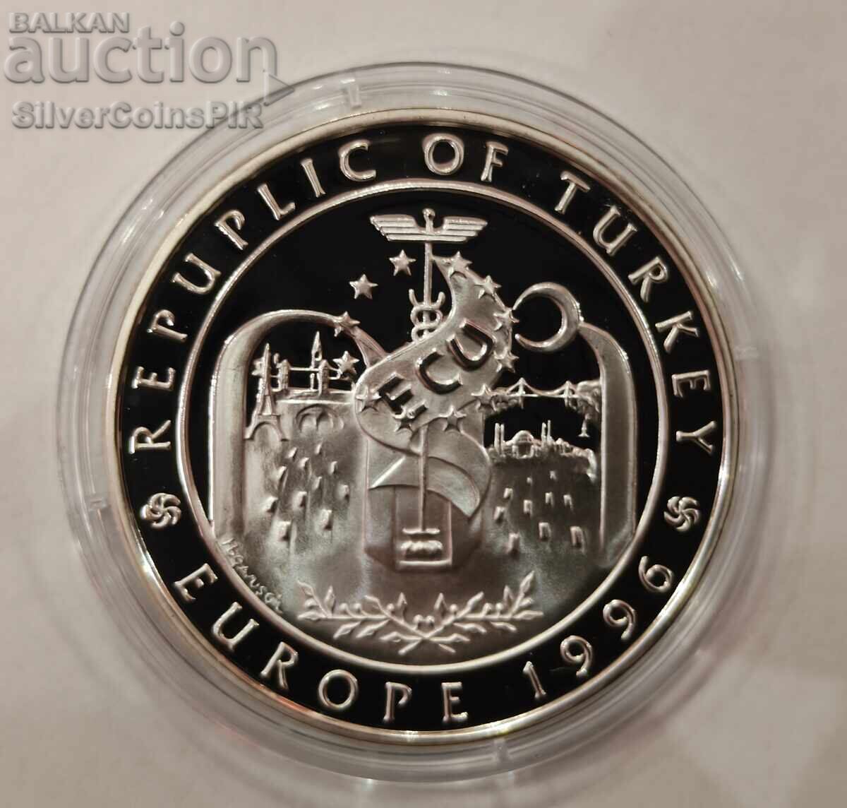 Auction  Silver 750,000 Lira Door to Europe 1996 Turkey