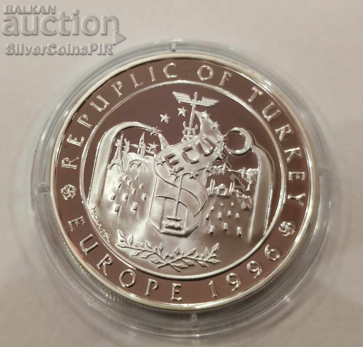 Delivery of Silver 750,000 Lira Door to Europe 1996 Turkey