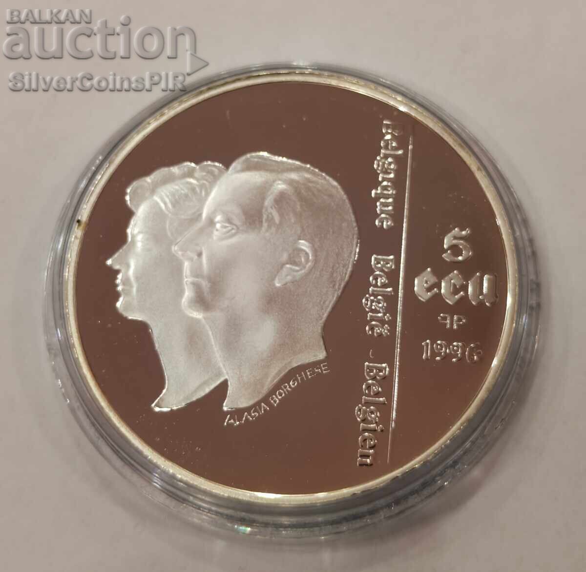 Delivery of Silver 5 ECU 50g. UNICEF 1996 Belgium