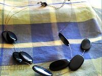Glass amber necklace