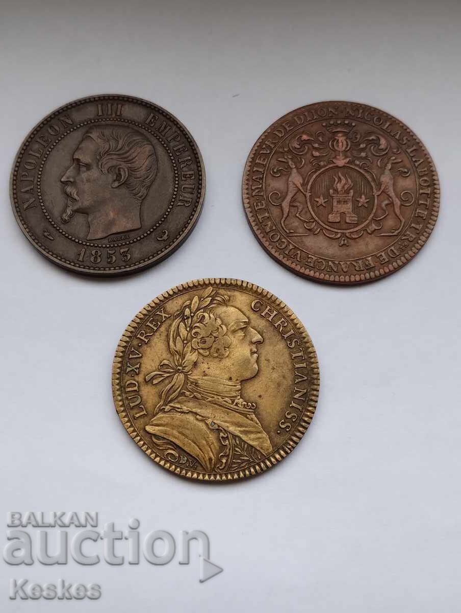 3 jetoane franceze (1713-1853)