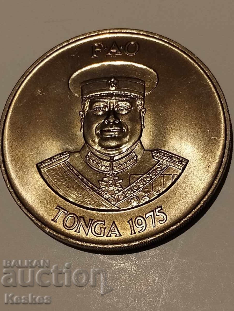 Auction  Tonga commemorative coin 1975 2 pa'anga