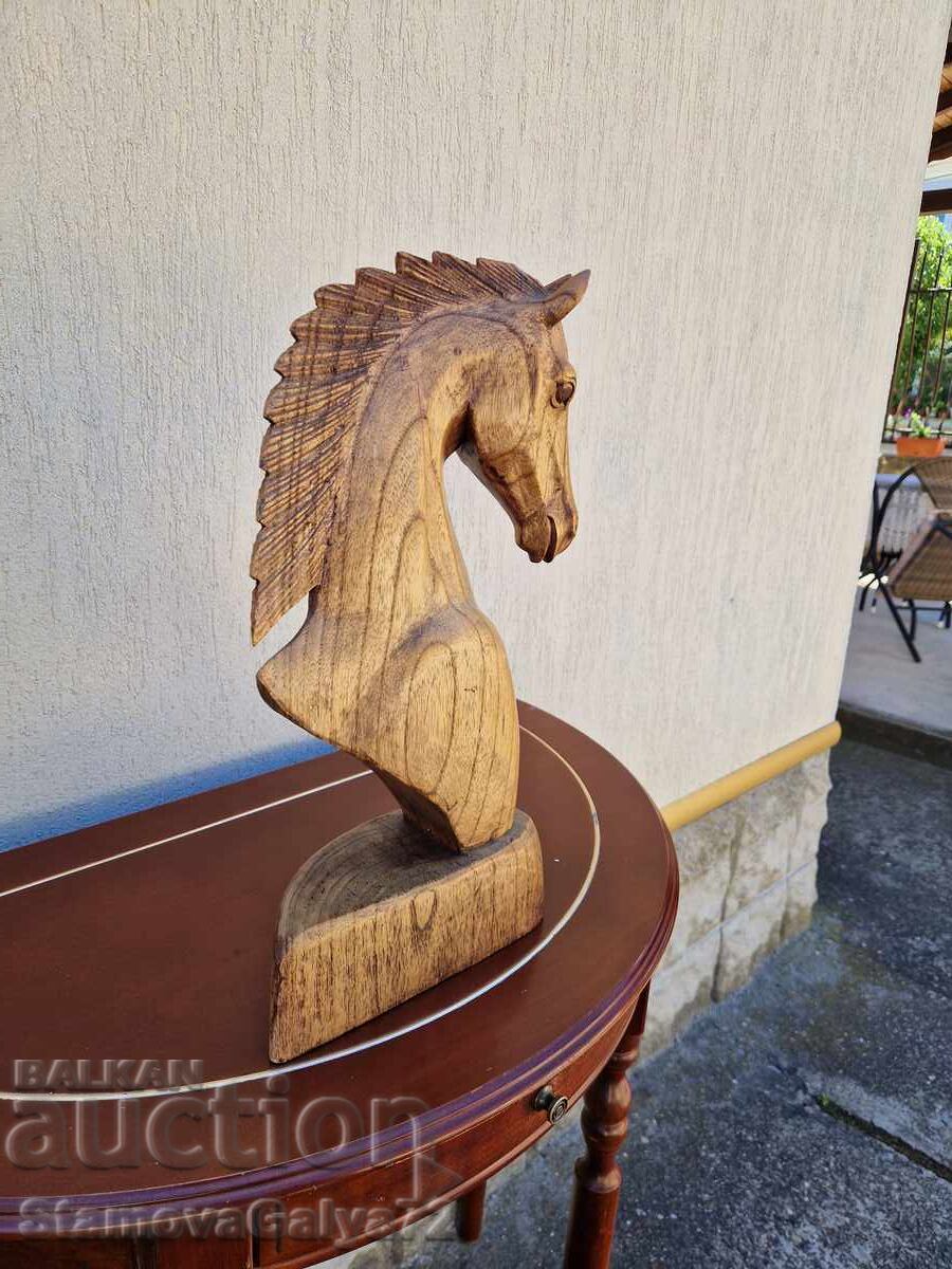 Аукцион Уникална антикварна дървена фигура скулптура дърворезба