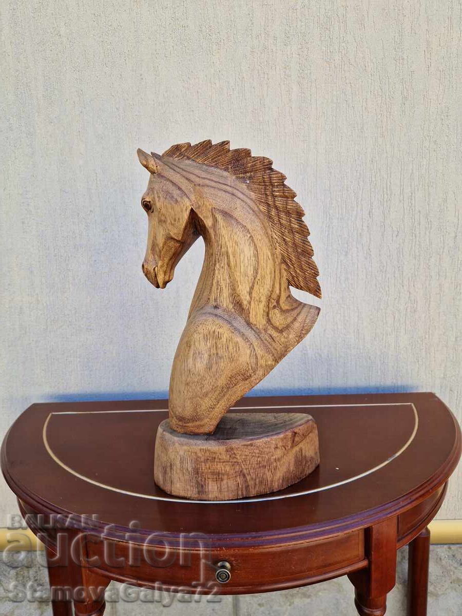 Уникална антикварна дървена фигура скулптура дърворезба - 5