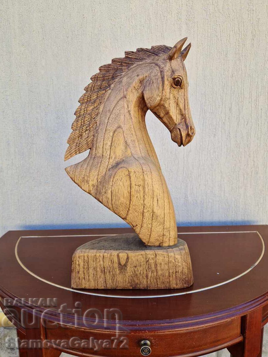 Уникална антикварна дървена фигура скулптура дърворезба