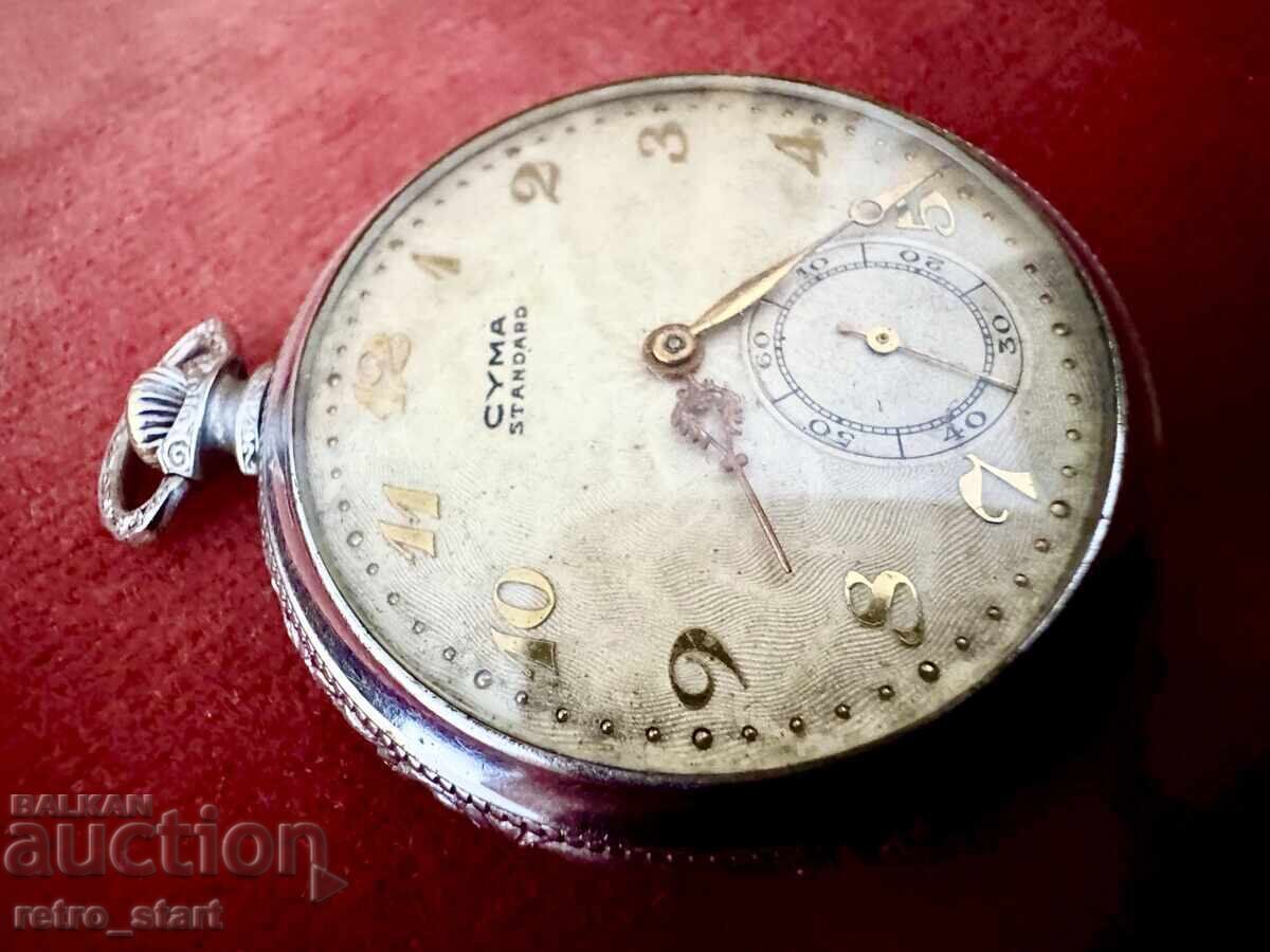 CYMA standard, ceas de buzunar elvețian, funcționează! - 7