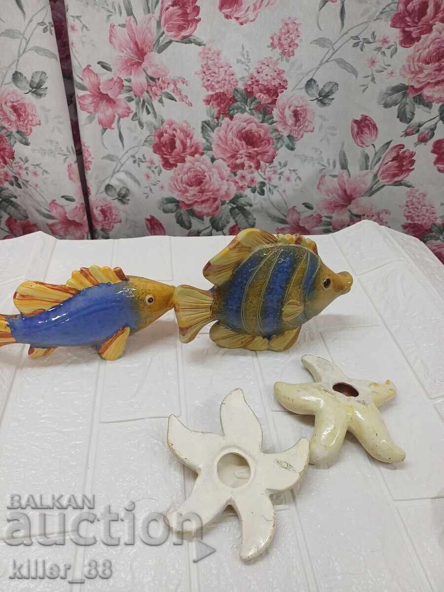 Ceramică veche cu motive marine - 5