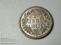 Monedă Battenberg 2 leva 1882