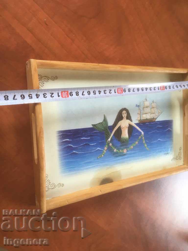 WOODEN TRAY ANTIQUE - 5