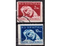 Хърватия-1944 2-рa Св.в-на-Благотворителна за войната,кл/MLH