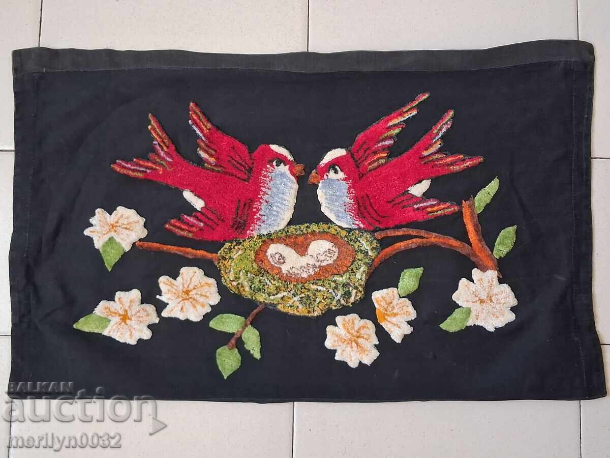 Articol interior husa de perna cu broderie bulgareasca
