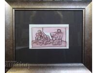 Атанас Яранов 1940-1988 Ателие - Подслон за душите рисунка