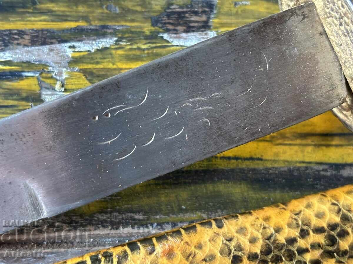 Veche sabie asiatică, chinezească, lamă, 67 cm - 5