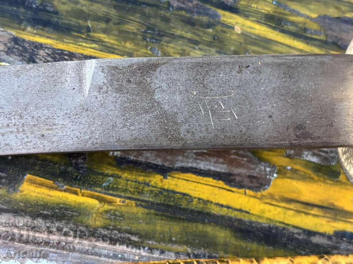 Veche sabie asiatică, chinezească, lamă, 67 cm - 7