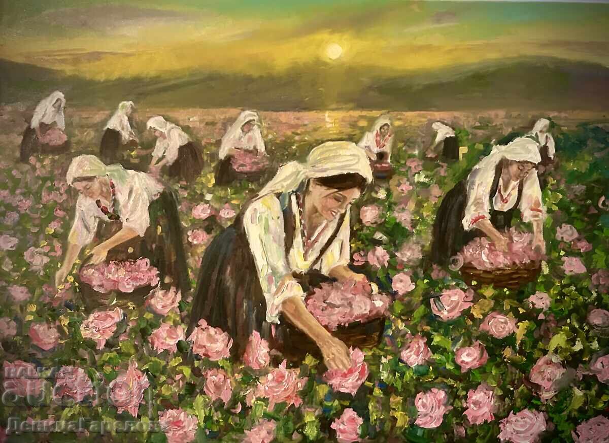 Denitsa Garelova πίνακας 70/50 ”Ροδομάζωμα”