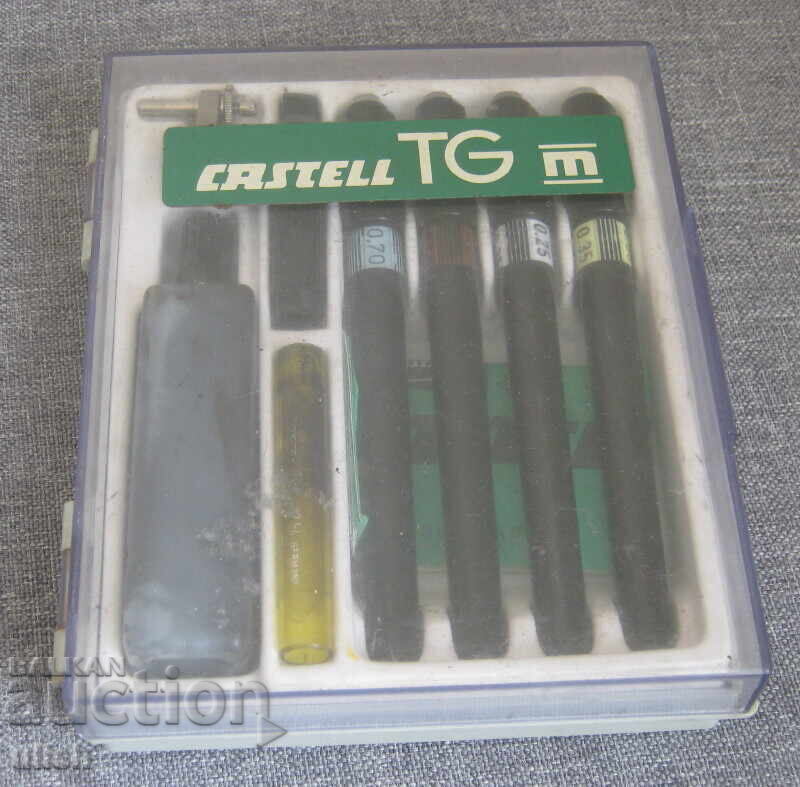 Set vechi de rapidografe Castell TG
