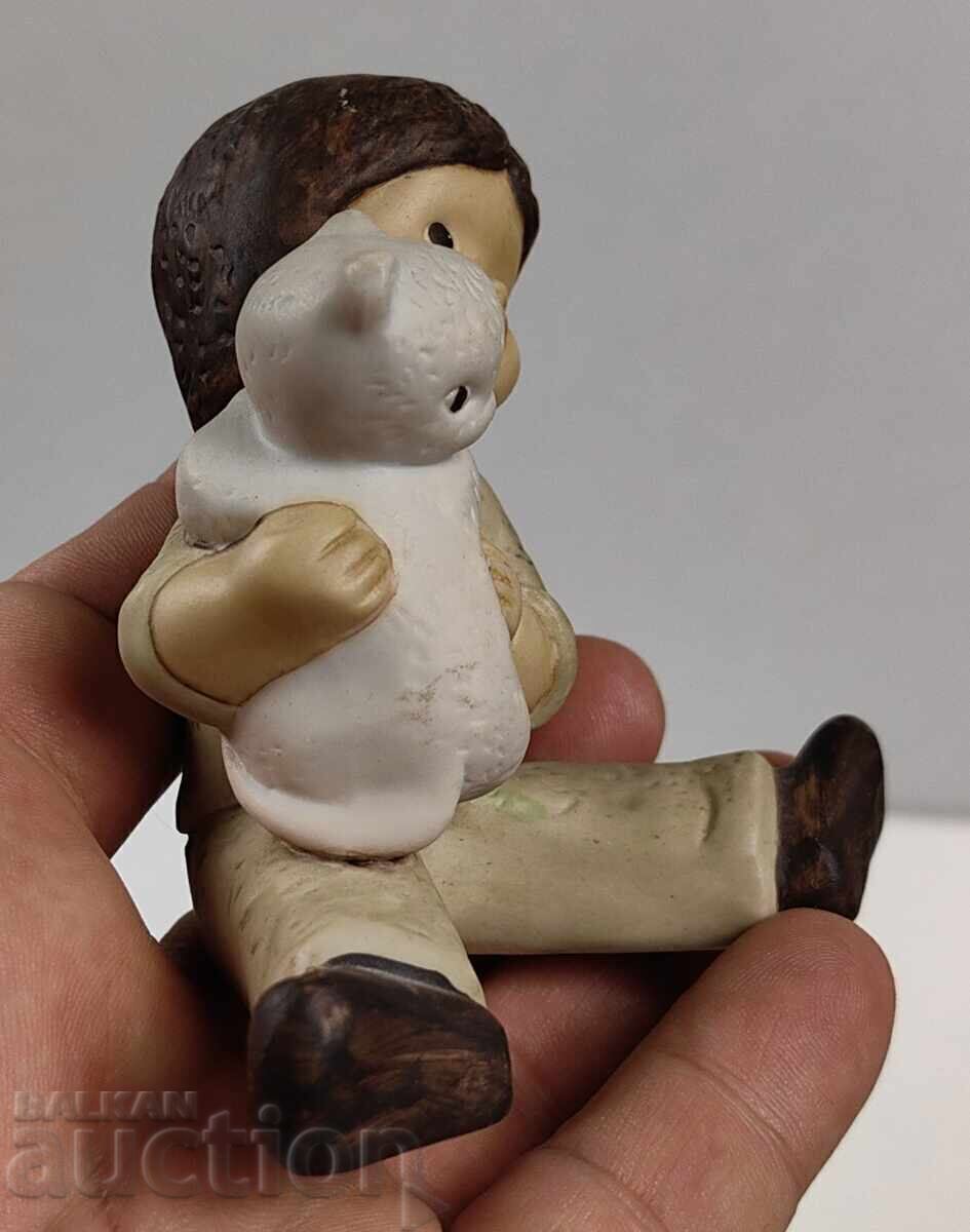 GOEBEL Goebel Cat Child Porcelain Figurine Marked with price € 19.00 | 37.16 BGN GOEBEL Goebel Cat Child Porcelain Figurine Marked with price € 19.00 | 37.16 BGN