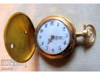 Ceas de buzunar vechi din aur de 14K