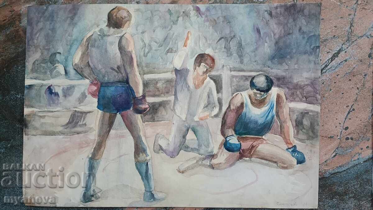 Tablouri vechi, acuarele cu semnătură și an cu preț € 40.00 | 78.23 BGN